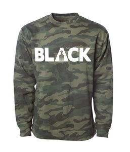 Black and Proud Crewneck - Forest Camo